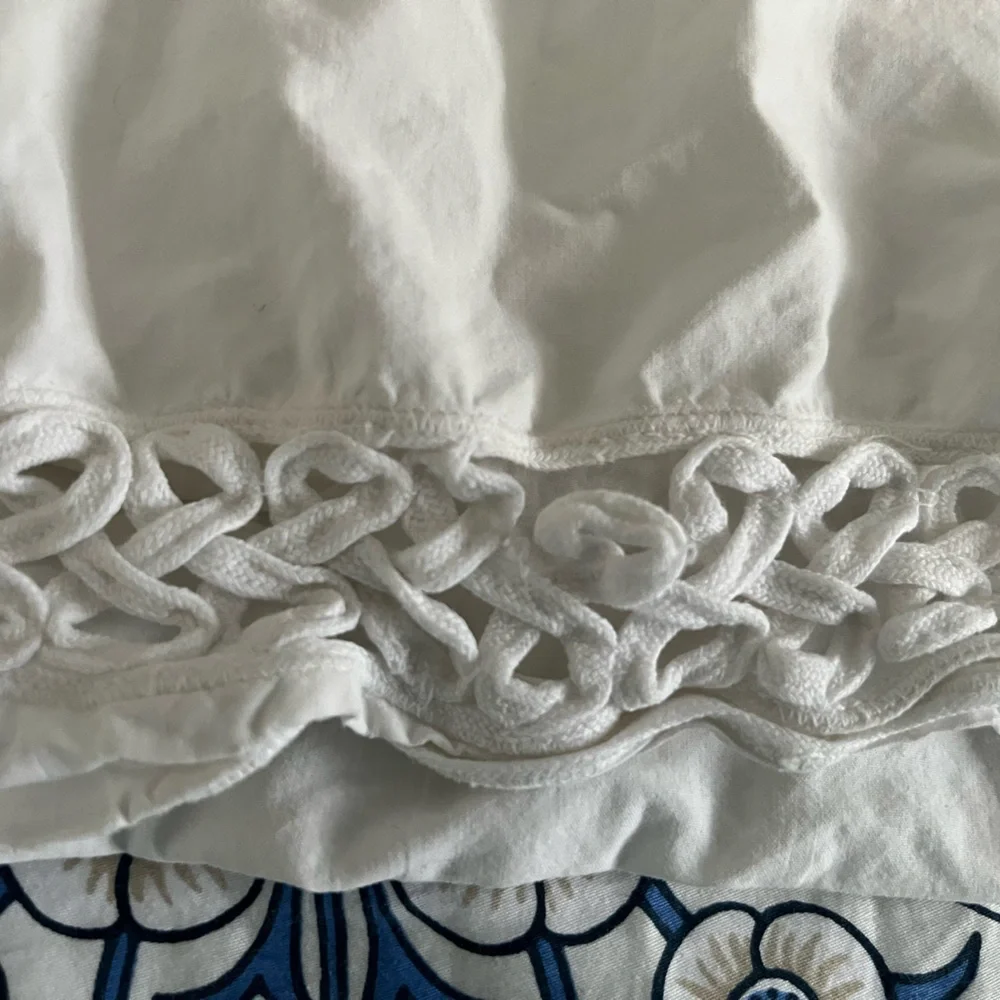 White Pillowcase with Intricate Lace Design